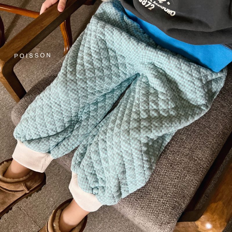 ［予約/12月中旬入荷］POISSON チェックキルティング ジョガーパンツ