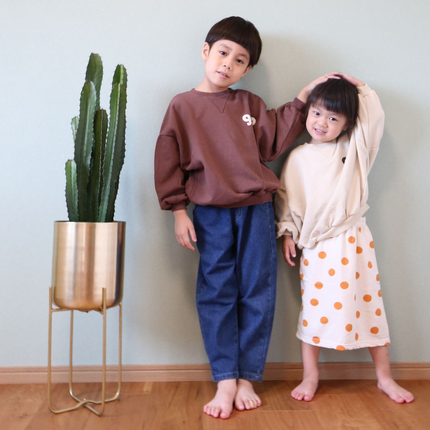 ［NEW］A MORE ドットロングスカート - kids clothes shop GUZUGUZU