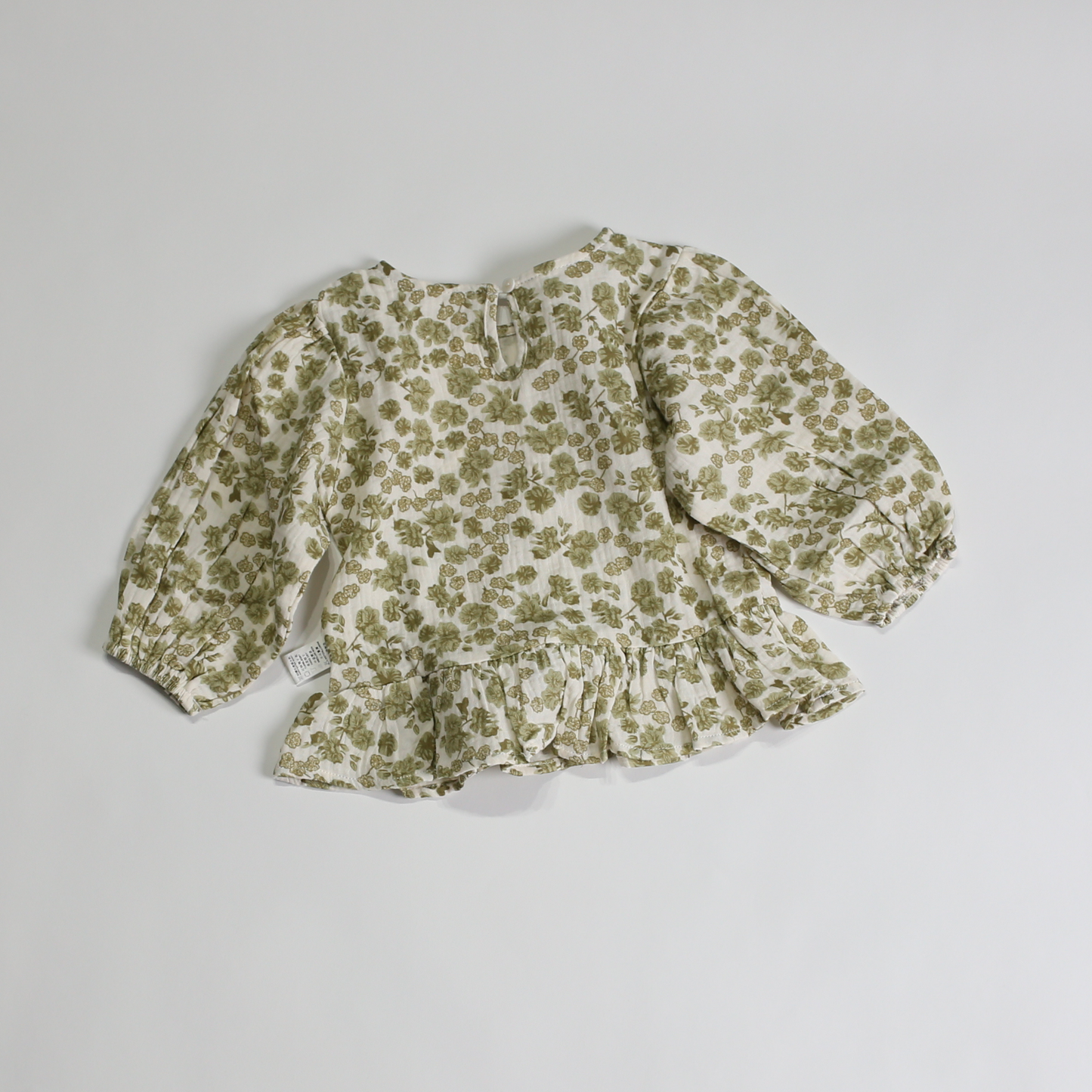 グリーンフラワー ブラウス / green flower blouse (こども服) - kids clothes shop GUZUGUZU