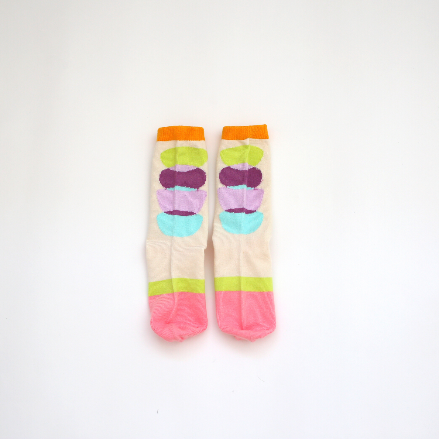 フロントパターン ソックス ピンク / front pattern socks pink (こども服) - kids clothes shop GUZUGUZU