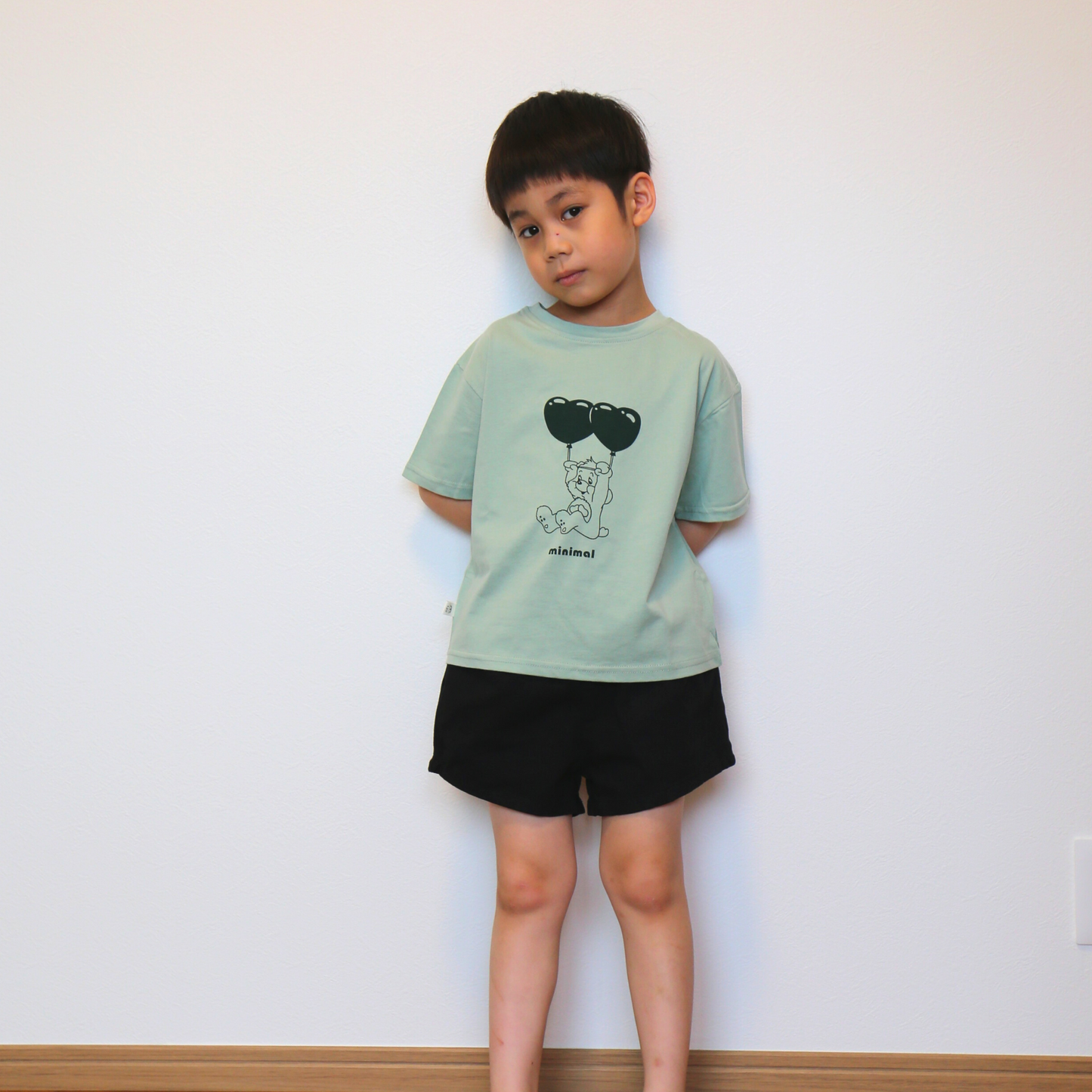 ハートバルーンベア Tシャツ / heart balloon bear tee (こども服) - kids clothes shop GUZUGUZU