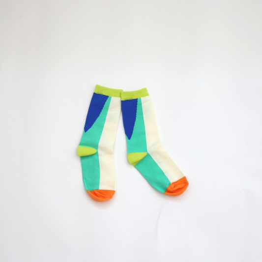パターン ソックス グリーン / pattern socks green (こども服) - kids clothes shop GUZUGUZU