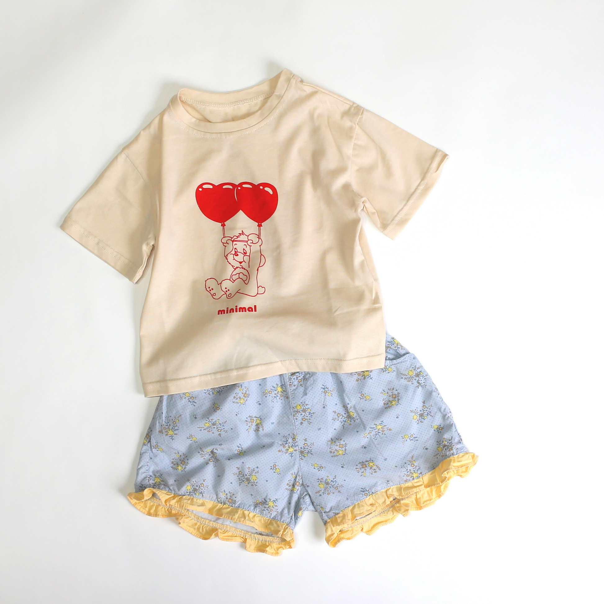 ハートバルーンベア Tシャツ / heart balloon bear tee (こども服) - kids clothes shop GUZUGUZU